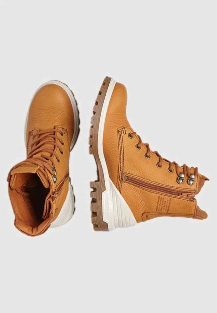 ECCO Tredtray - Enkellaarsjes Met Plateauzool - Amber 4 ECCO Tredtray - Enkellaarsjes Met Plateauzool - Amber - Afbeelding 2