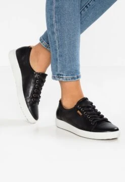 ECCO Womens Soft- Sneakers Laag - Black