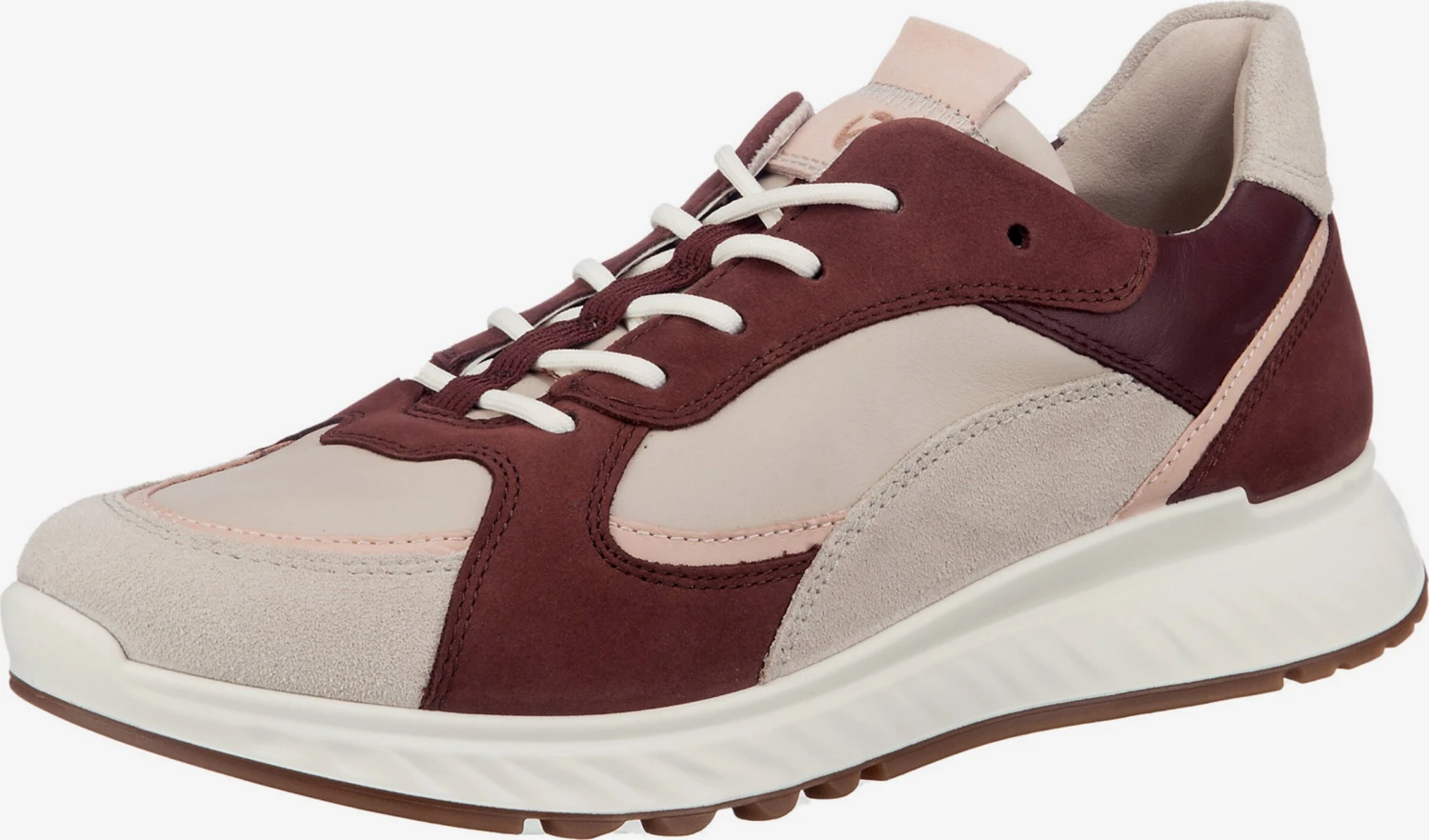 ECCO Fashion Sneakers Sneakers Laag Dames Beige / Wijnrood 3 ECCO Fashion Sneakers Sneakers Laag Dames Beige / Wijnrood