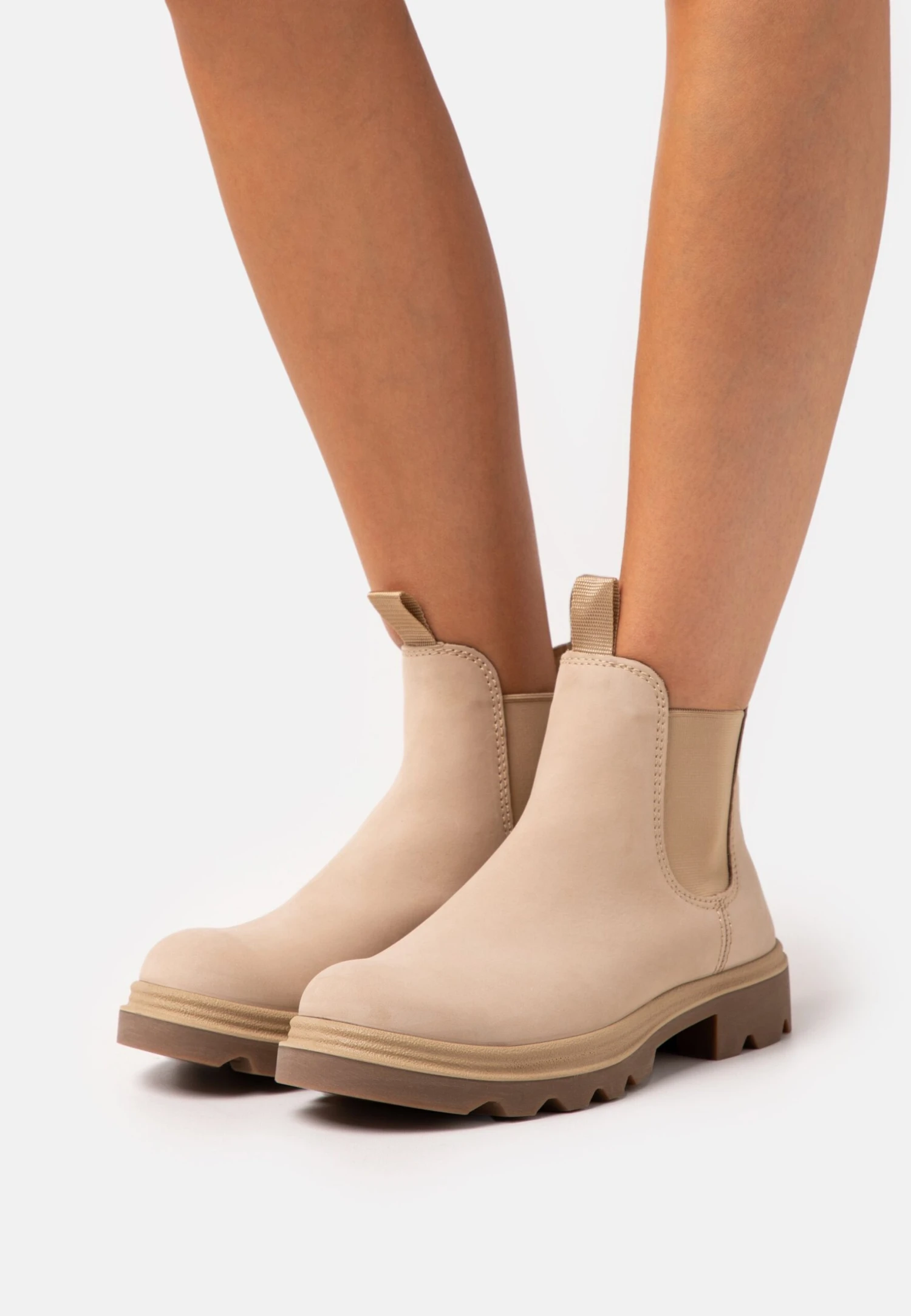 ECCO Grainer - Enkellaarsjes Met Plateauzool - Beige 3 ECCO Grainer - Enkellaarsjes Met Plateauzool - Beige