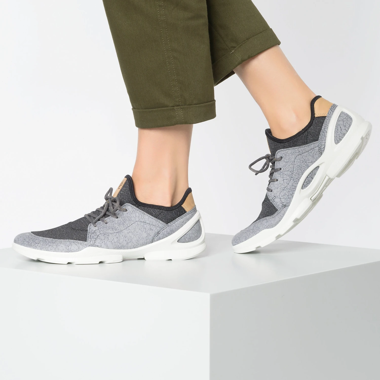 ECCO Running Sneakers Sneakers Laag Dames Antraciet / Zilvergrijs 9 ECCO Running Sneakers Sneakers Laag Dames Antraciet / Zilvergrijs - Afbeelding 7