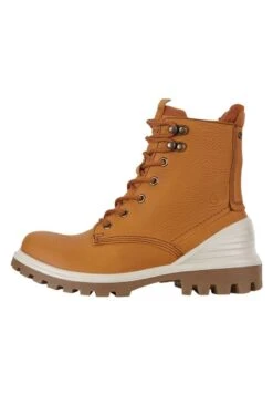 ECCO Tredtray - Enkellaarsjes Met Plateauzool - Amber